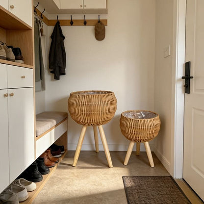 Indoor Boho Planter Basket Set for Stylish Greenery Decor