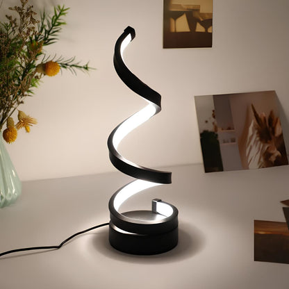 Dimmable LED Table Lamps in Modern Spiral Design