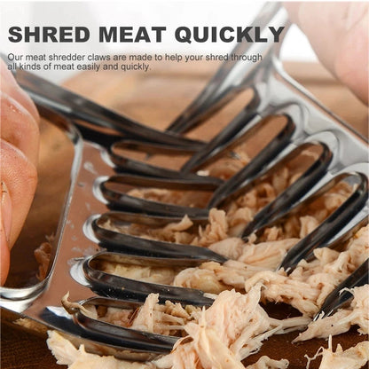 Stainless Steel Meat Claws Set | 2 Pieces for Shredding & Serving Meat