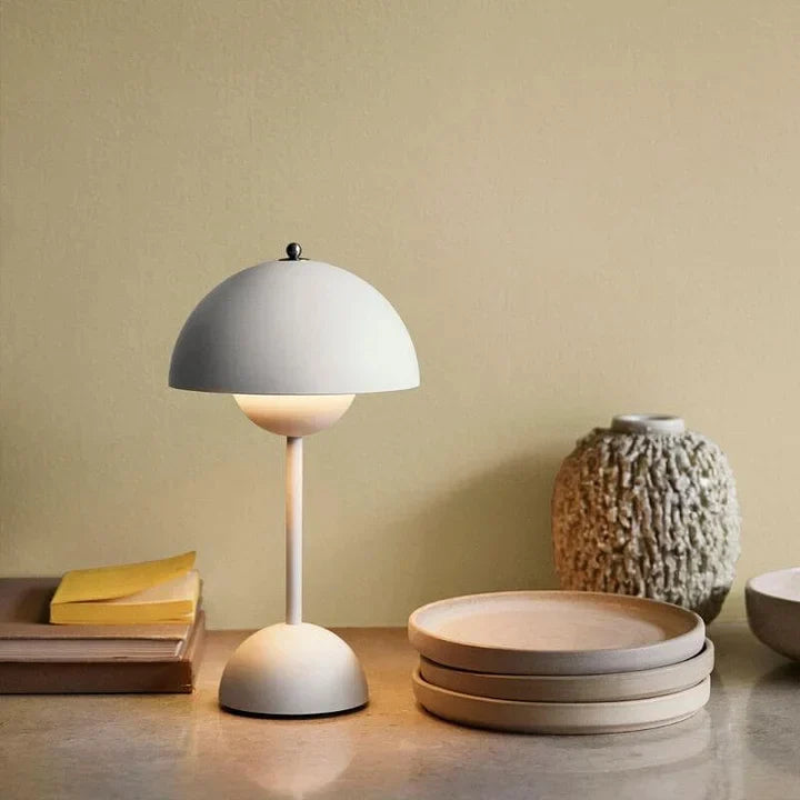 USB Rechargeable LED Table Lamp | 3-Level Dimming | Scandinavian Style