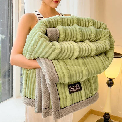 Cozy Coral Fleece Blanket | Thick and Warm | Soft on Both Sides