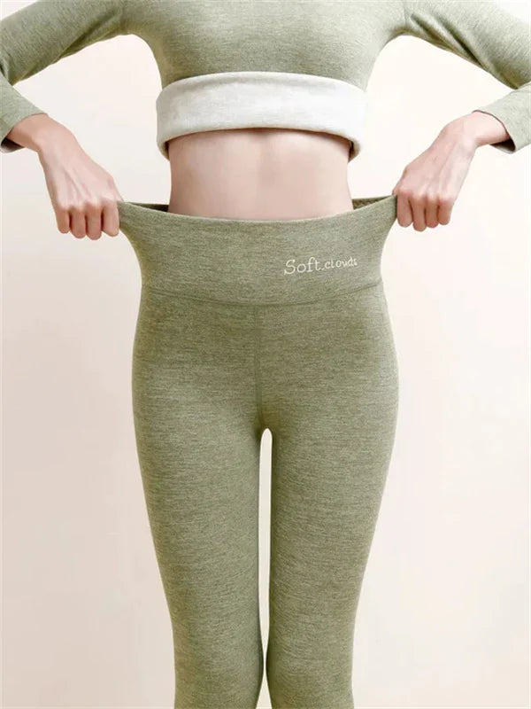 Cashmere-Lined Winter Leggings for Cozy Warmth