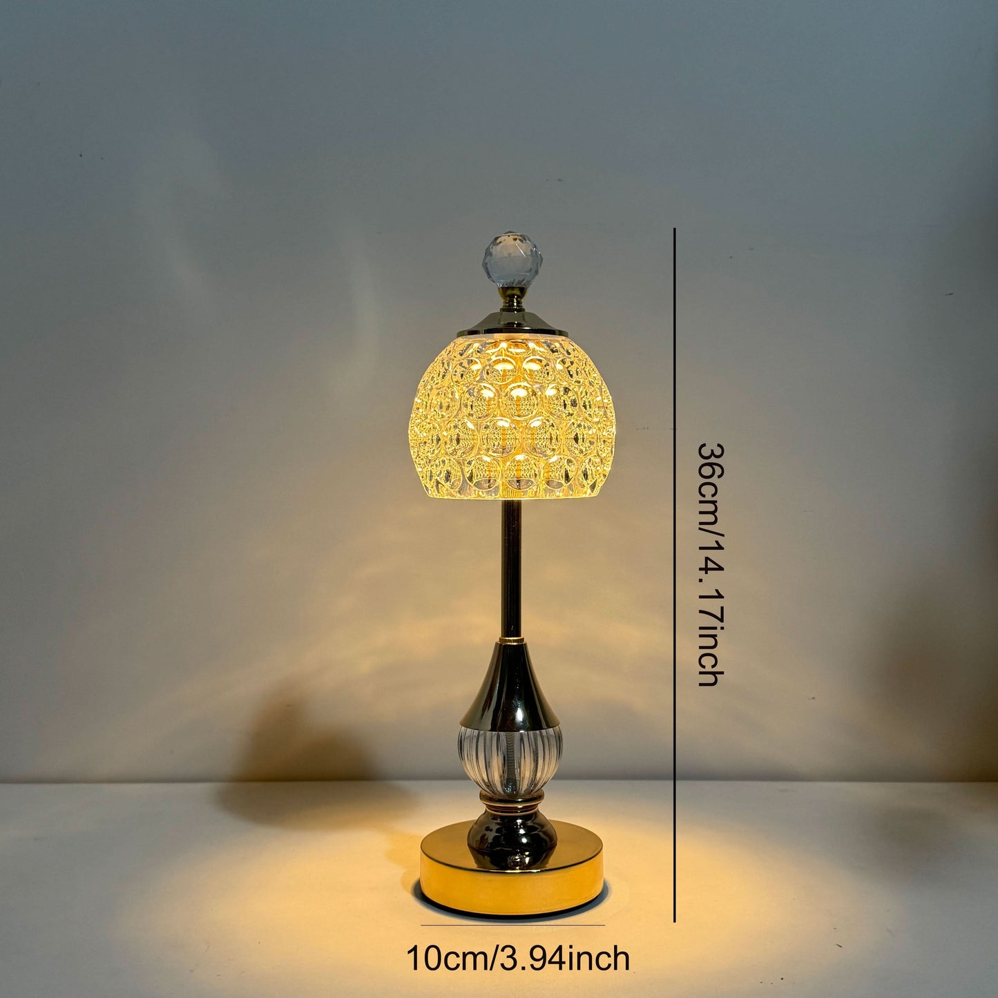 Touch-Controlled Cordless Table Lamp in Metal Finish