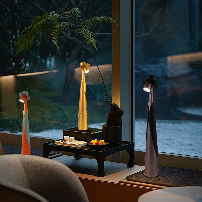 LED Table Light with Touch Control – Modern Rechargeable Desk Lamp