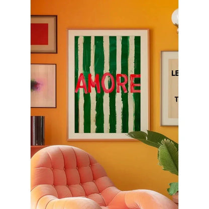 Green Striped Psychedelic Wall Decoration