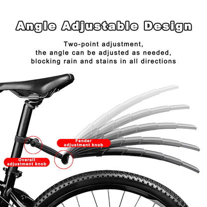 Adjustable Retractable Mudguard Set for Bicycles