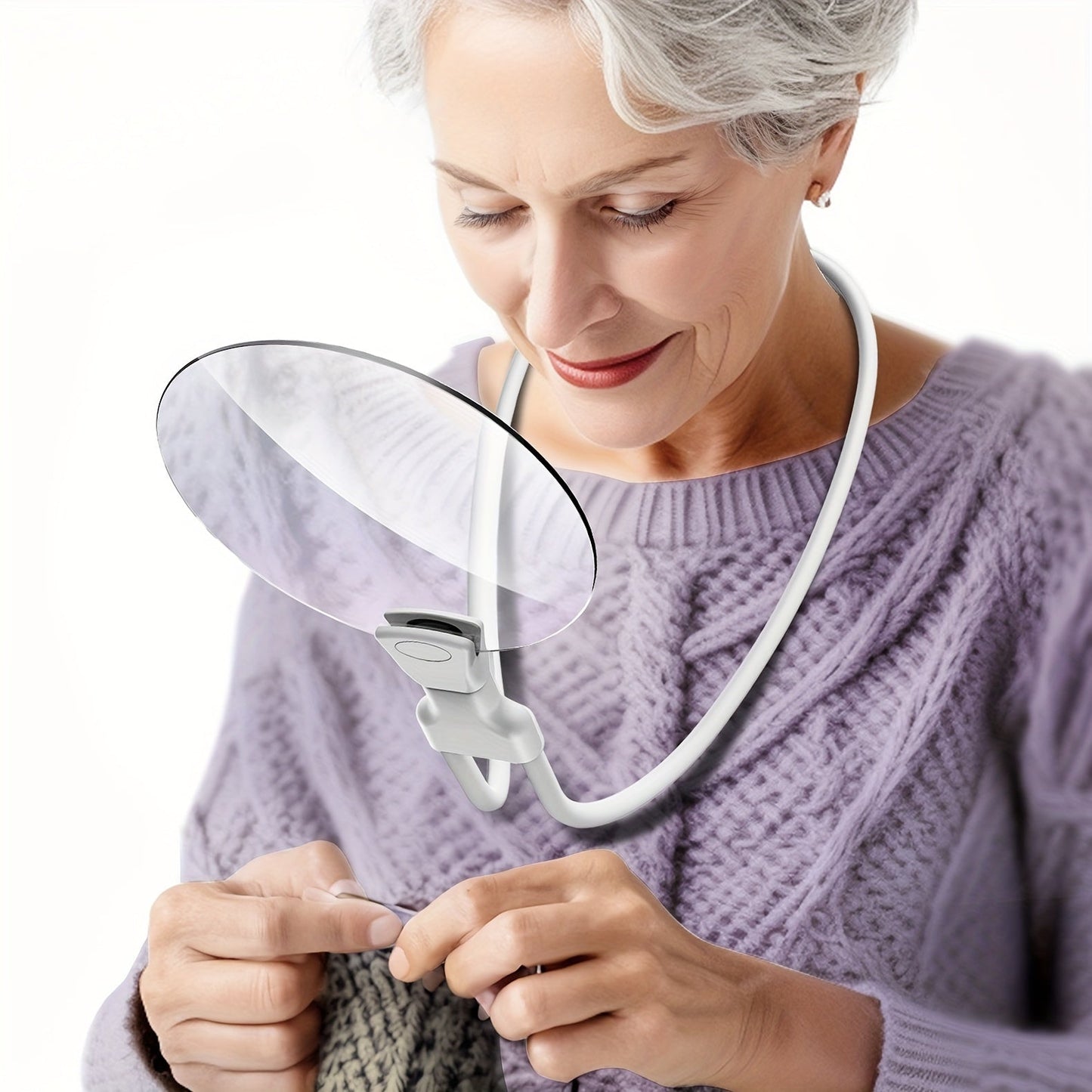 Hands-Free Neck Magnifier – 5x Magnification
