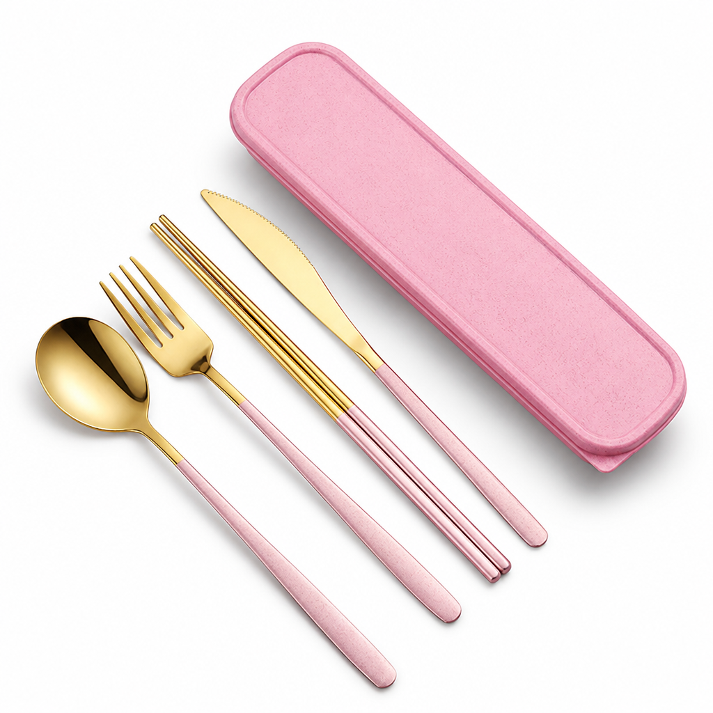 Sustainable Stainless Steel Travel Cutlery Set