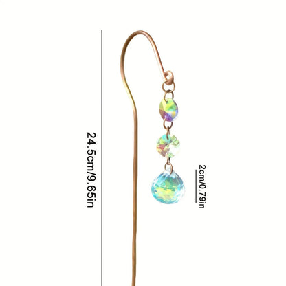 Hanging Glass Sphere Decoration – Luminara Bloom Crystal Sun Catcher for Pots & Gardens