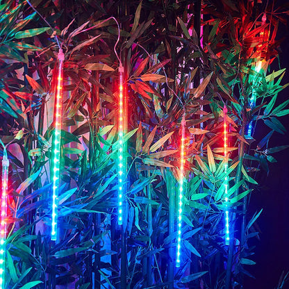 LED Meteor Shower String Lights with EU Plug | 8 Tubes | 30 cm / 50 cm Length | Warm White or Cool White | Perfect for Outdoor & Holiday Decor