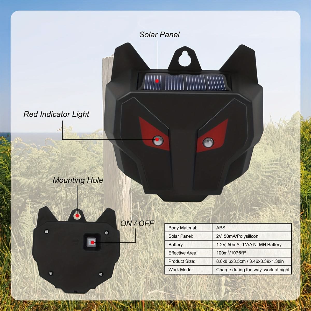Solar-Powered Animal Deterrent