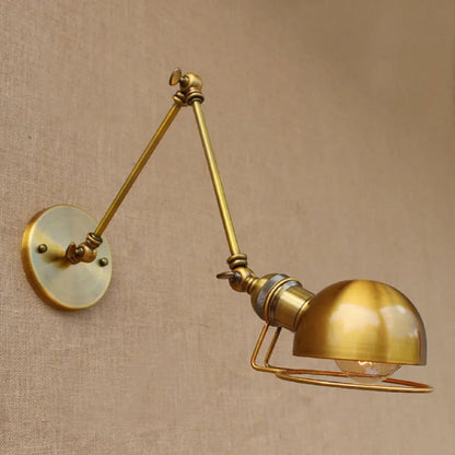 Wall Lamp with Swing Arm in Vintage Industrial Style
