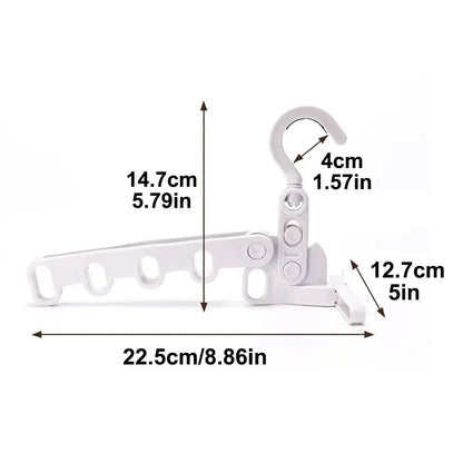 Portable Travel Clothes Hanger | Collapsible 5-Hole Garment Rack for Camping & Hotel Use