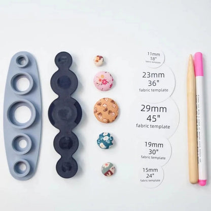 Custom Fabric Button Maker with One-Click Design System