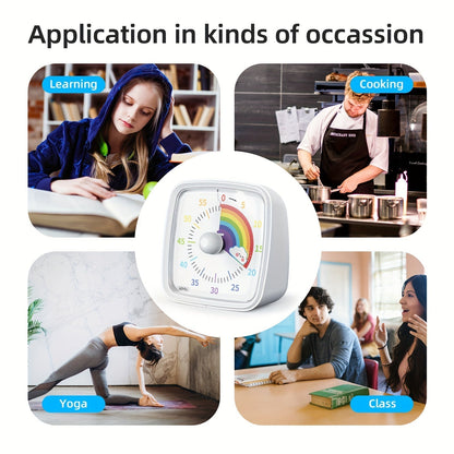 Visual Countdown Timer for 60 Minutes – Rainbow Time Management for Work, Study, and Home