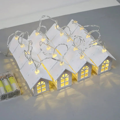 LED String Lights with House Design | Warm White 1.5 m | Decoration for Christmas, Parties & Weddings