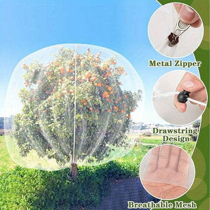 Breathable Mesh Bags with Drawstring for Fruit Tree Protection