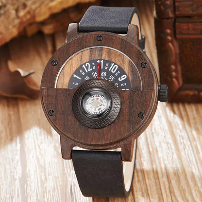Wooden Watches with Leather Strap