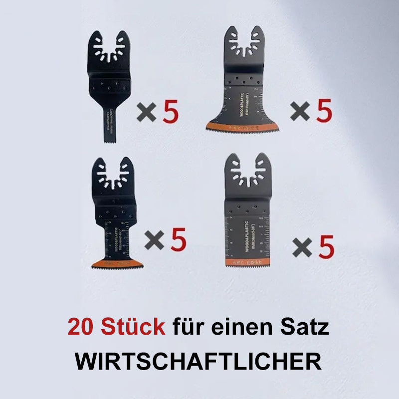 Precision Oscillating Tool Blades Set - 20 Pack for Clean Cuts