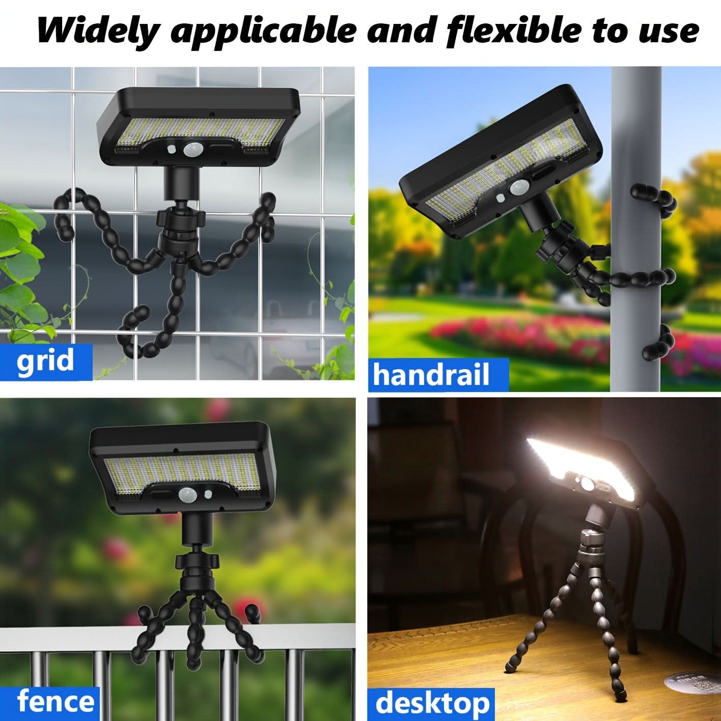 Solar-Powered Security Light with Rotatable Head
