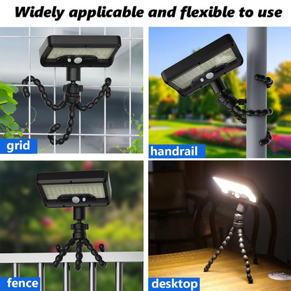 Solar-Powered Security Light with Rotatable Head