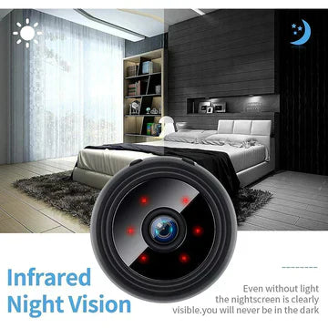 Wireless 1080p Mini Camera with Night Vision and Magnetic Mount
