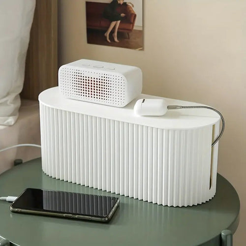Stylish Cable Management Box for Cables and Devices