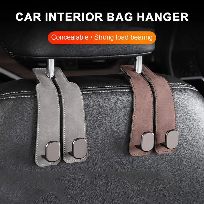 Dual-Hook Car Headrest Organizer – EasyMount Pro