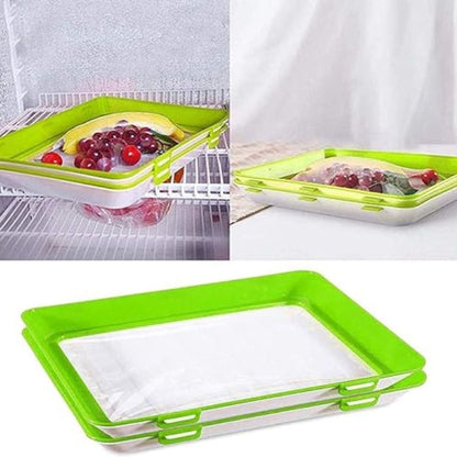 EcoFresh Storage Set with Flexible Airtight Covers | Stackable Containers for Food Prep & Refrigeration | Reusable
