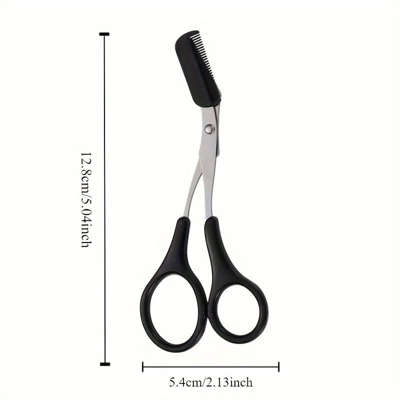 Mini Trimmer with Comb and Scissors for Eyebrow Grooming