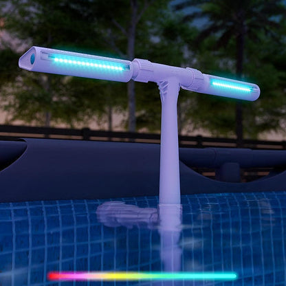 Solar-Powered RGB Pool Fountain – Enchanting Nighttime Display