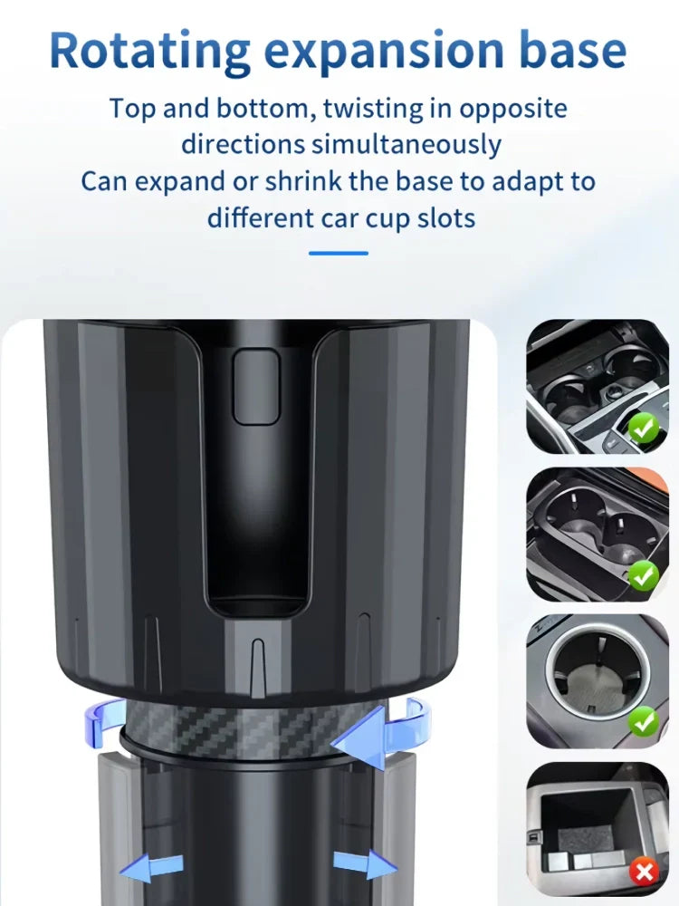 Adjustable Cooling Car Cup Holder Fan with USB Charging - 2-in-1