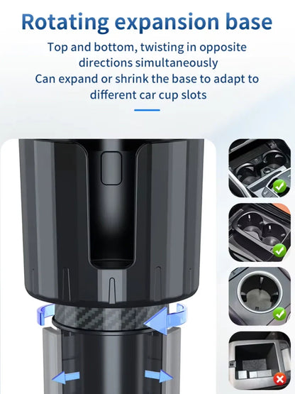 Adjustable Cooling Car Cup Holder Fan with USB Charging - 2-in-1