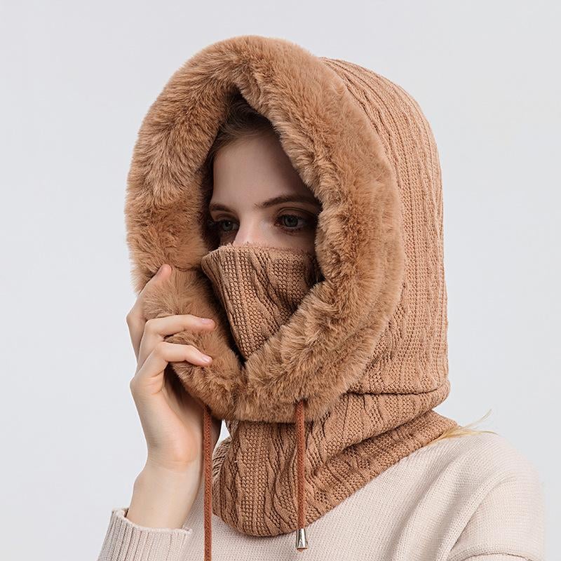 Women's Versatile 3-in-1 Winter Beanie with Face Shield