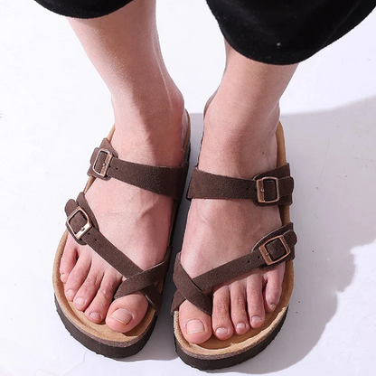 Summer Beach Sandals with Soft Cork Footbed and Suede Platform for All