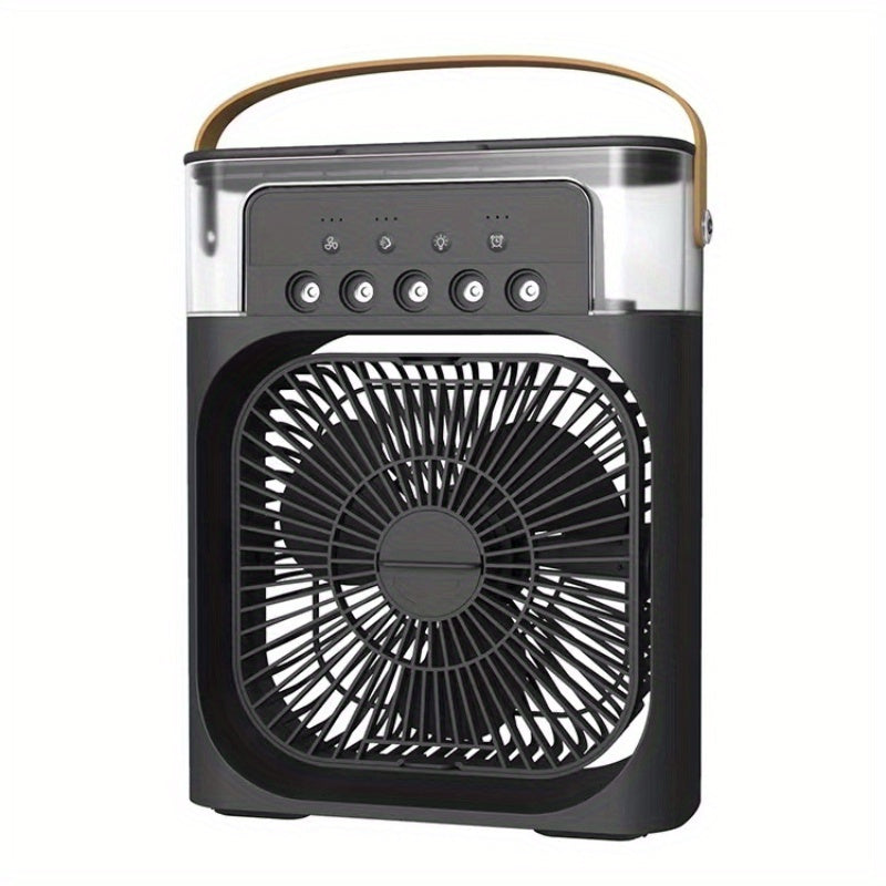 Compact Personal Air Cooler with 3 Speed Settings and 5 Spray Heads