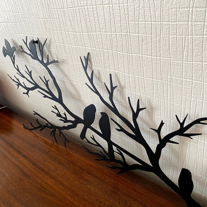 Metal Wall Art – Birds on a Branch for Timeless Natural Aesthetic