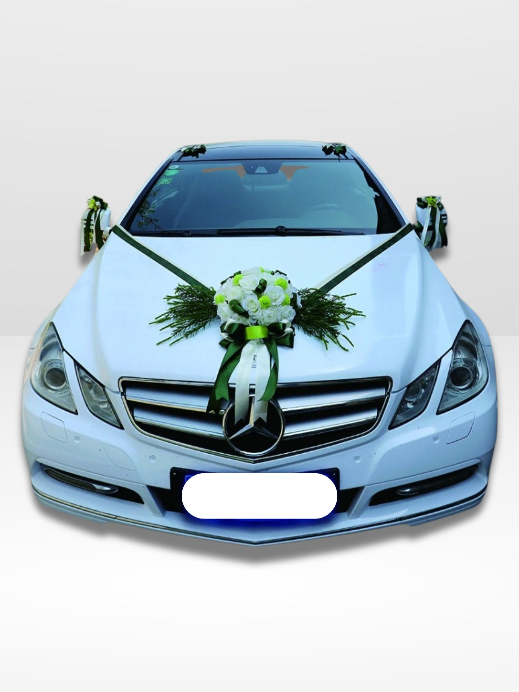 Car Decor with Romantic Wedding Garland