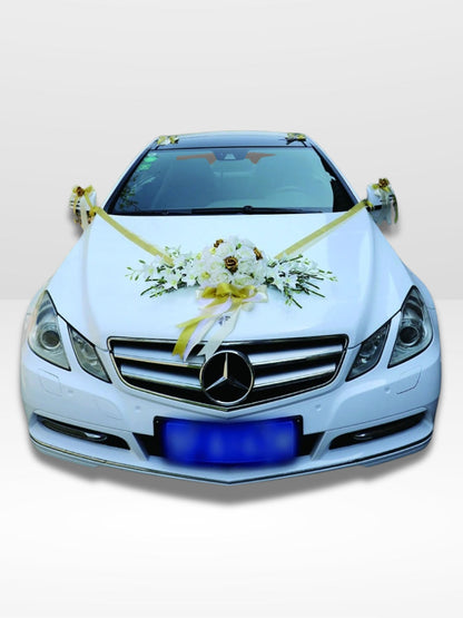 Car Decor with Romantic Wedding Garland