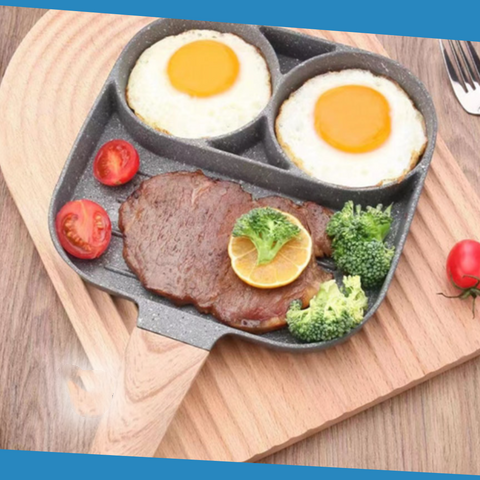 4-Cup Non-Stick Omelette Maker | Easy Cook Pan for Gas & Induction