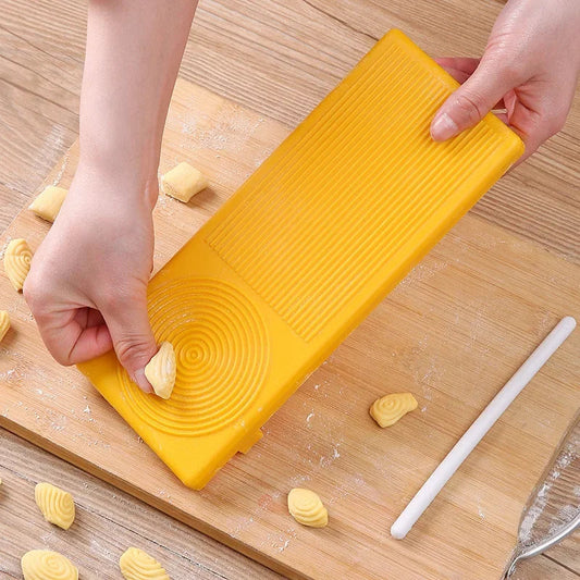3-Piece Pasta Maker Set with Gnocchi Board and Dough Roller | Perfect for Spaghetti & Noodles
