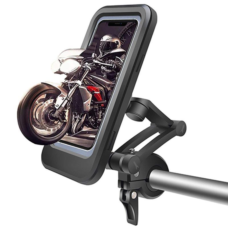 Waterproof Phone Mount with USB and 15W Wireless Charger for Bicycles