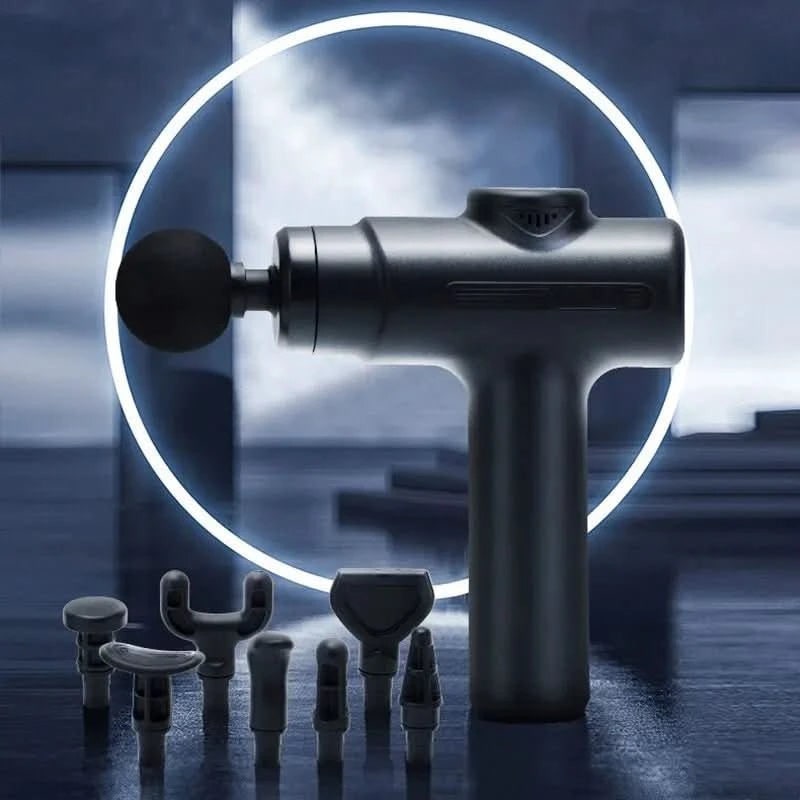 Rechargeable Muscle Recovery Massage Gun with 8 Custom Heads