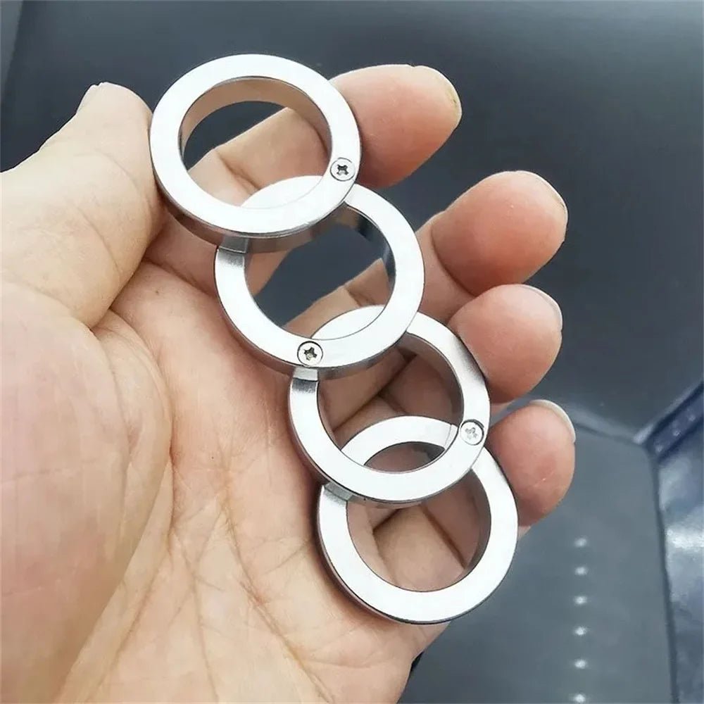 Tactical Self-Defense Ring – Foldable Rotatable Stainless Steel Design