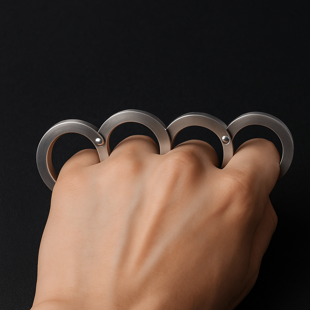 Tactical Self-Defense Ring – Foldable Rotatable Stainless Steel Design