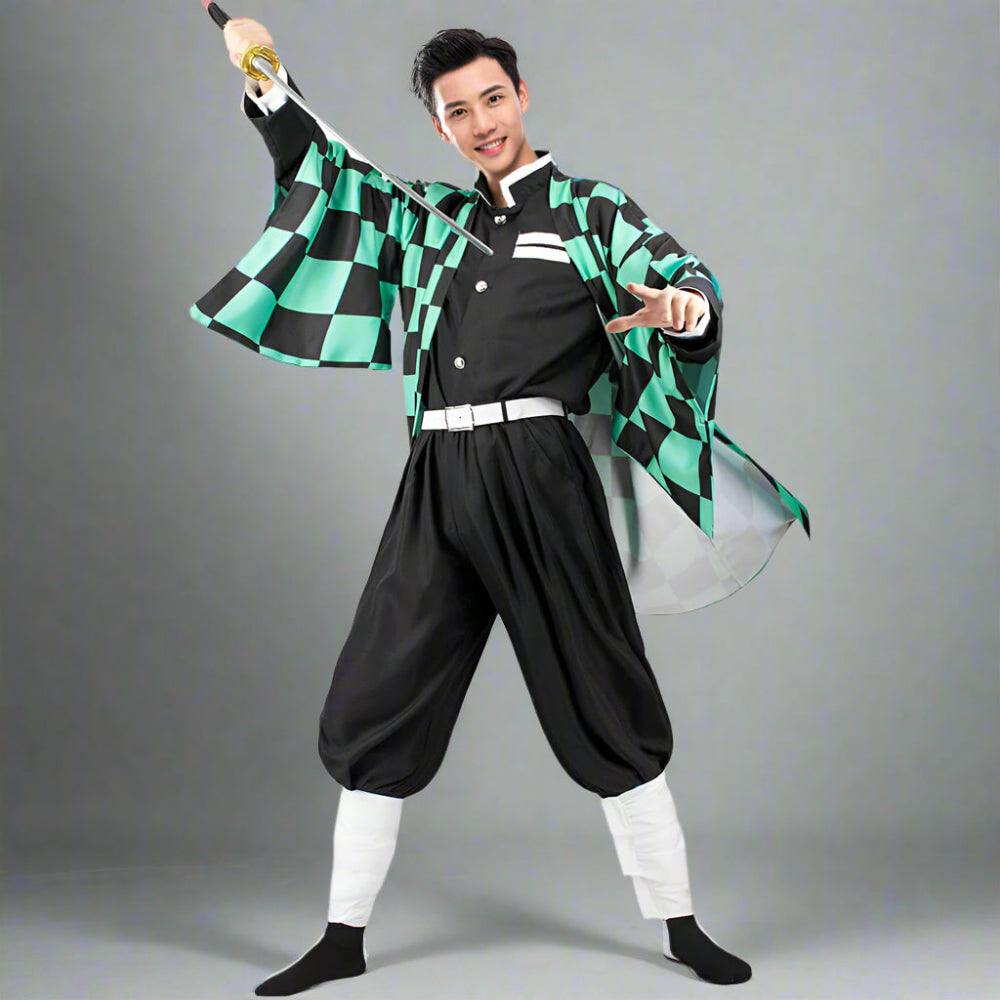 Authentic Japanese Kimono Costume Set for Cosplay Enthusiasts