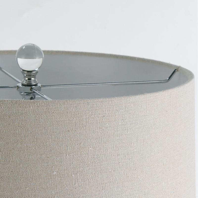 25-Inch Crystal Table Lamp with Light-Through Stacked Spheres