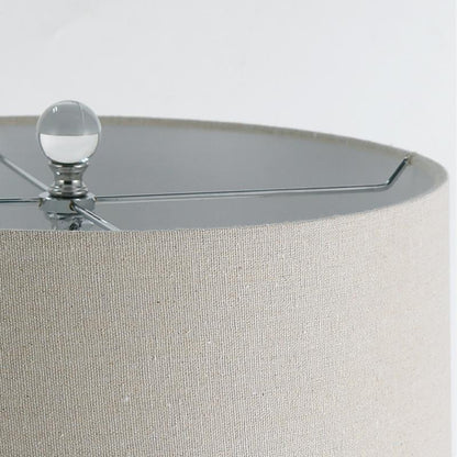 25-Inch Crystal Table Lamp with Light-Through Stacked Spheres