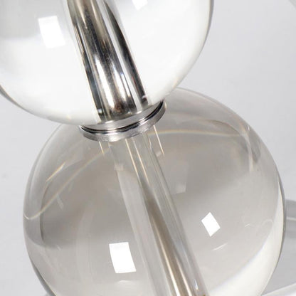 25-Inch Crystal Table Lamp with Light-Through Stacked Spheres