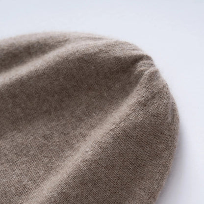 Double-Layer Knit Beanie for Men and Women - Cashmere Winter Hat